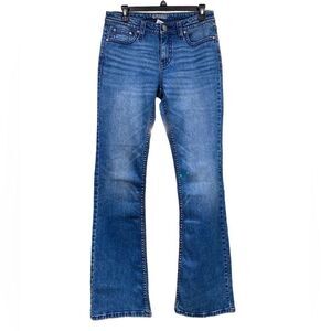 Shyanne faded wash denim embroidered pockets Jean